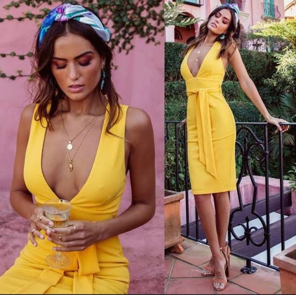 NWT SNDYS Sundays The Label Tasha Midi Mango Dress Size L - Picture 6 of 14